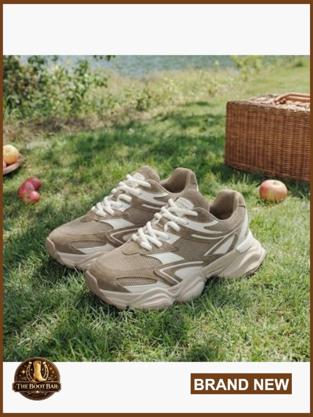 Chunky Platform Sneakers, Suede Mesh Walking Shoes, Non-Slip Lace Up - Picture 7 of 7